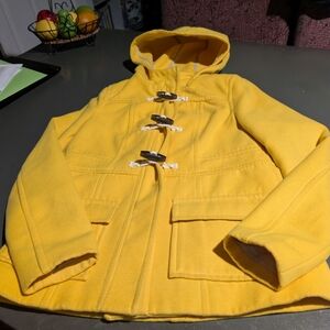 Gap Size XS Yellow Toggle Coat with Hood *Small Possible Stain On Back*